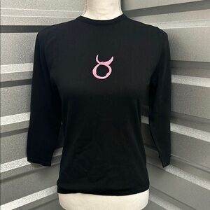 90s Vintage Taurus Long‎ Sleeve Tee Size M Retro Silk Top NWT Rare Casual Shirt